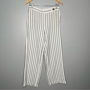 J. Jill Black and White Striped Straight Leg Pants